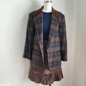 Vintage Plaid Blazer Size: 14P